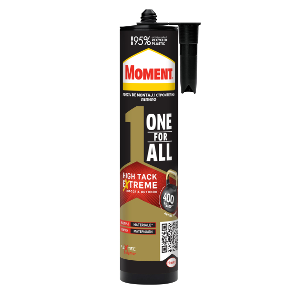 Adeziv pentru suprafete multiple, Moment One for All High Tack Extreme, interior / exterior, alb, 440 g