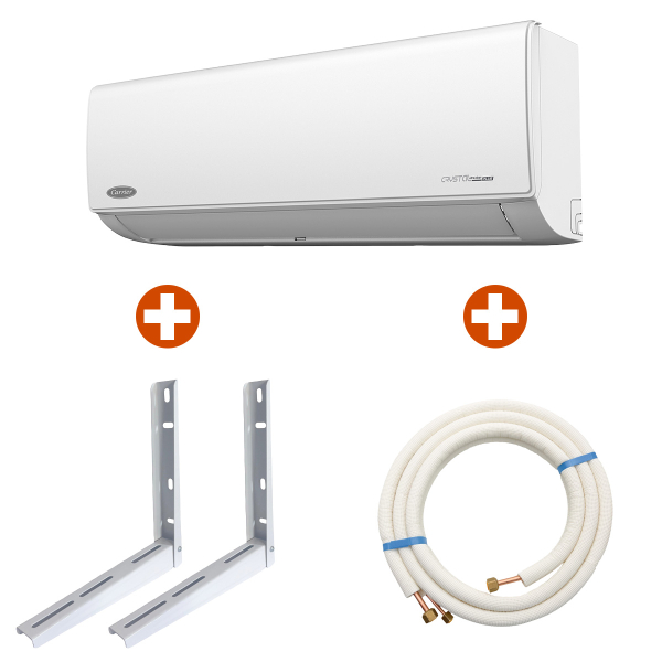 Aparat aer conditionat Carrier Crystal Ultra Clean Plus, 12000 BTU, A++ / A+++, inverter, Wi-Fi, R32, filtru aer, sterilizare UV, ionizare, mod turbo, mod silentios, autodiagnoza, mod de noapte, Follow Me, mod ECO, alb