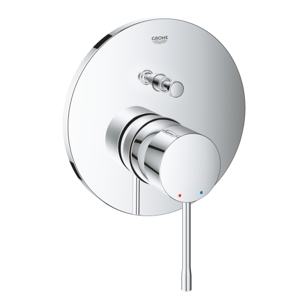 Baterie baie incastrata pentru cada / dus, Grohe Essence 24167001, montaj incastrat, monocomanda, finisaj cromat