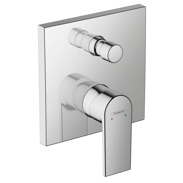 Baterie baie incastrata pentru cada / dus, Hansgrohe Vernis Shape 71468000, montaj incastrat, monocomanda, finisaj cromat