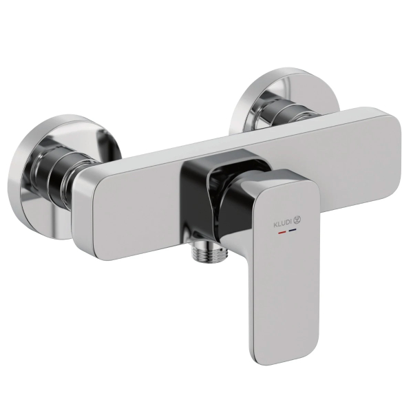 Baterie baie pentru dus, Kludi Renon 428310575, monocomanda, montaj pe perete, finisaj cromat