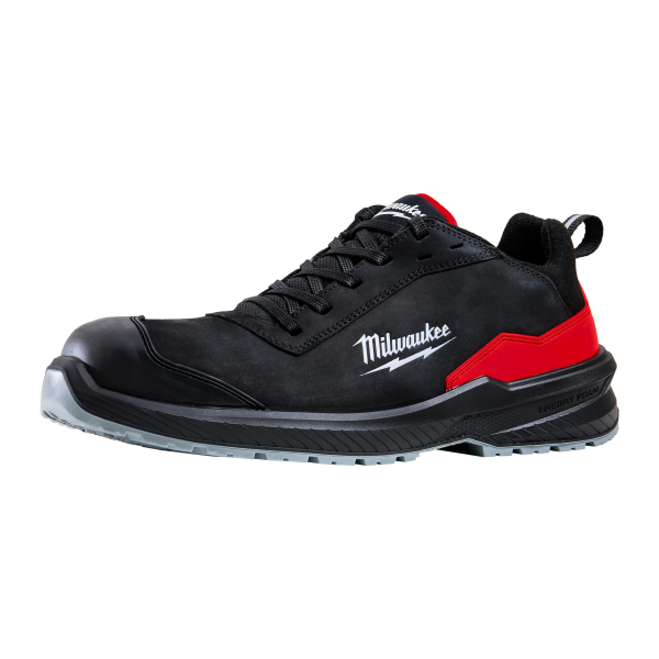 Bocanci de protectie Milwaukee FlexTred, cu bombeu fibra de sticla, S3S ESD SC FO, piele nabuc, negru, marimea 40