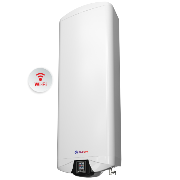 Boiler electric Eldom Galant DU080W-W, Wi-Fi, afisaj digital, alb, 65 L, 3300 W