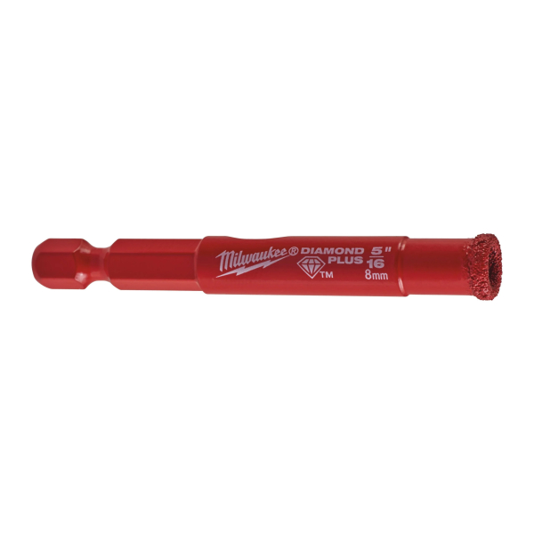 Burghiu diamantat pentru placi ceramice / piatra / fonta / fibra de sticla, Milwaukee Diamond 4932498343, diametru 8 mm