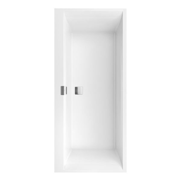 Cada baie dreptunghiulara Villeroy & Boch Squaro Edge UBQ170SQE2DV-01, compozit quartz + acril, antialunecare, suport inclus, 170 x 75 cm