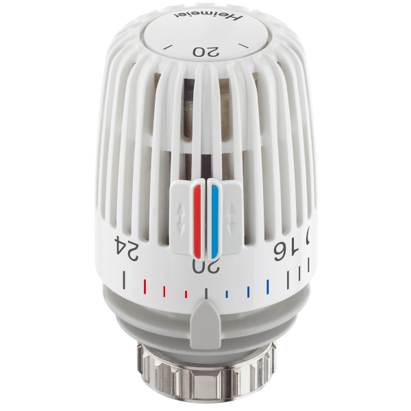 Cap termostat calorifer Heimeier K 6000-00.600, 6 - 28 grade Celsius, scala reglare 1 - 5, alb
