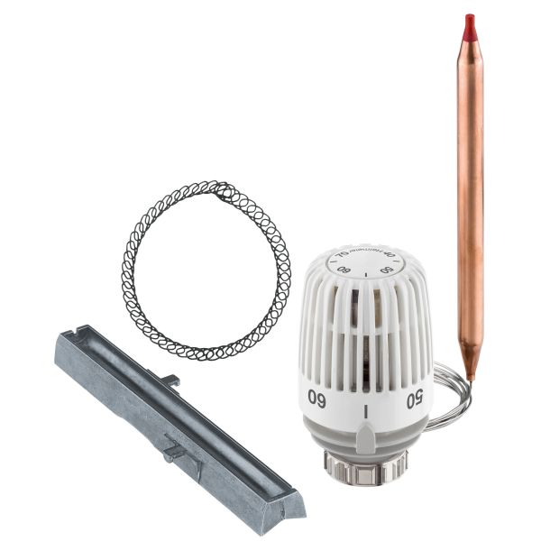 Cap termostatat Heimeier K 6602-00.500, tub capilar 2 m, interval reglare 40 - 70°C, pentru reglarea temperaturii in sisteme de incalzire

