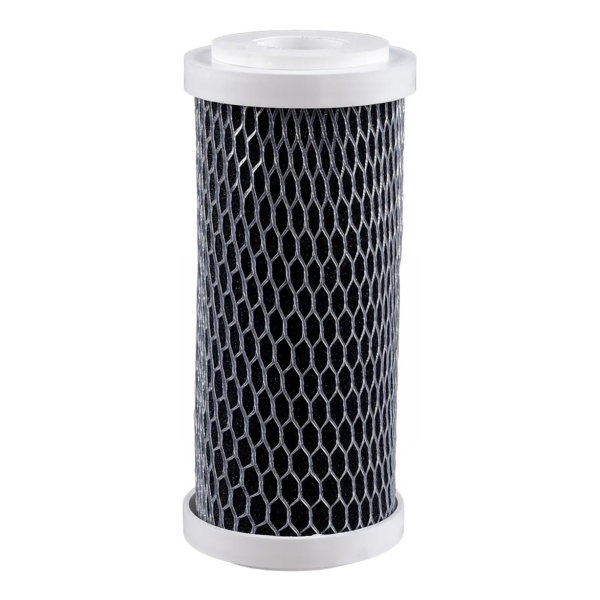 Cartus filtrare apa Titan 7, carbune activ, pentru carcase filtrare, filtrare microparticule/mirosuri urate/clor/substante organice/pesticide/insecticide, imbunatatirea gustului si mirosului, 5 microni
