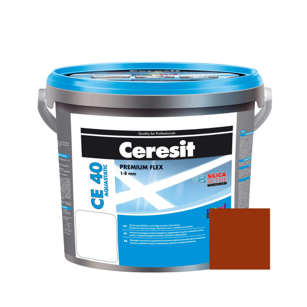 Chit de rosturi gresie si faianta Ceresit CE 40, caramiziu clinker, interior / exterior, 5 kg