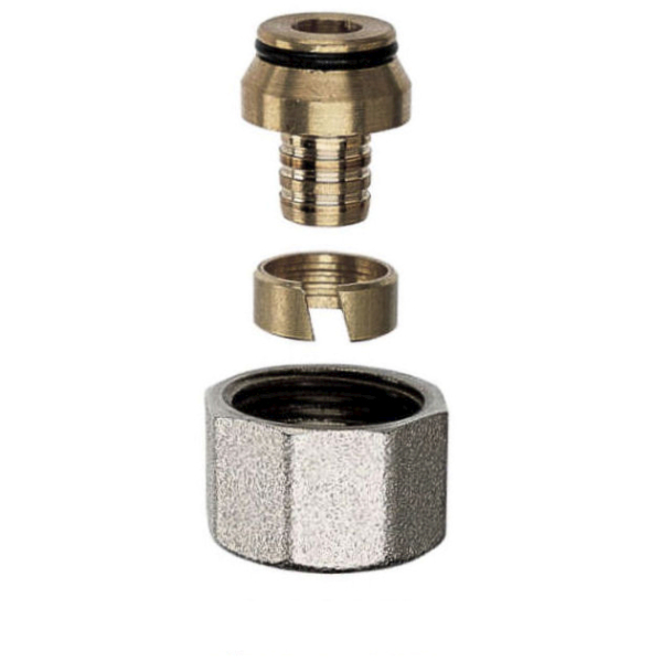 Conexiune Rbm Euroconus, pentru incalzire in pardoseala cu agent termic, alama, 16 x 2, 3/4"