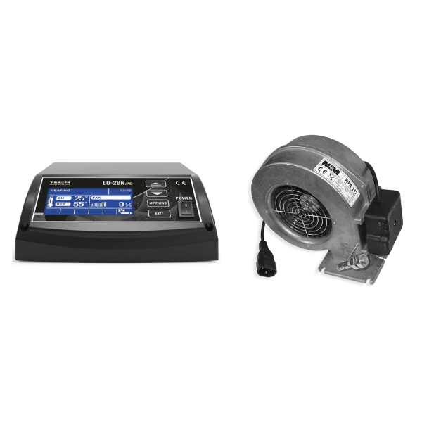 Controler Tech EU-28N zPID, pentru pompa circulatie AT, pentru pompa alimentare boiler cu acumulare ACM, cu ventilator cazan WPa 117