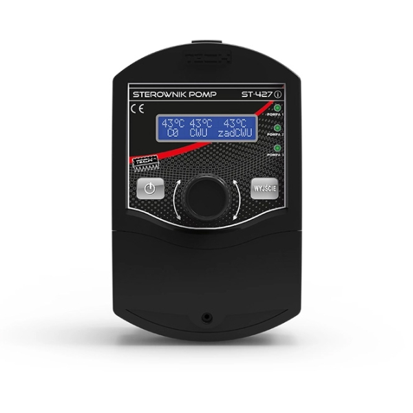 Controler Tech EU-427i, pentru trei pompe circulatie cu Delta T, 230 V