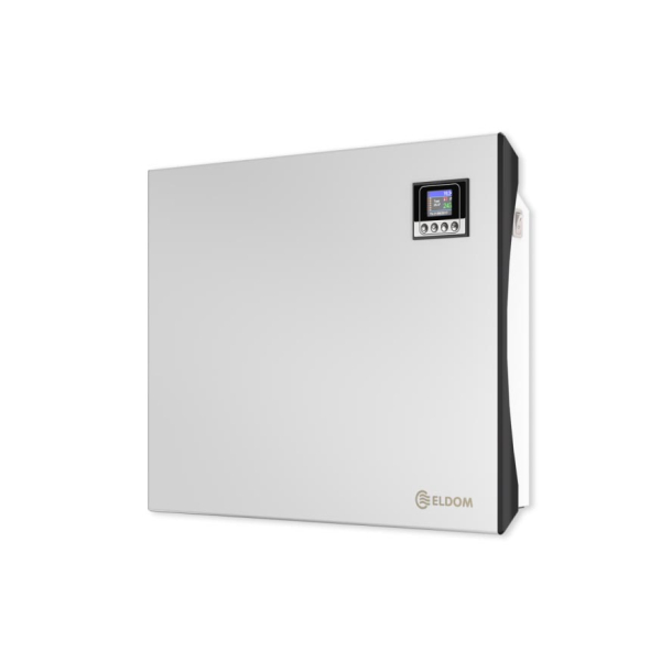Convector electric Eldom RH01W10W-W, 1000 W, 592 x 84 x 453 mm, Wi-Fi, timer, blocare pentru copii, afisaj LCD digital cu iluminare, oprire automata, protectie supraincalzire, alb