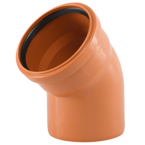 Cot PVC cu inel, D 160 mm, 45 grade