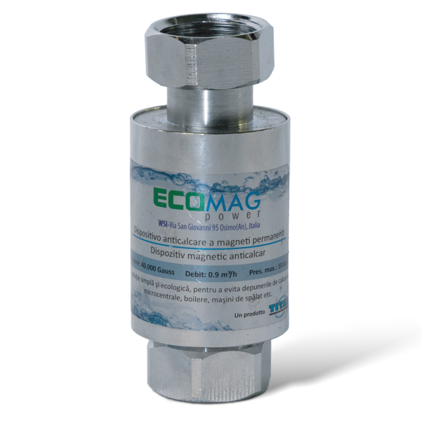 Filtru apa Ecomag, filet interior-interior, magnetic, anticalcar, 3/4"