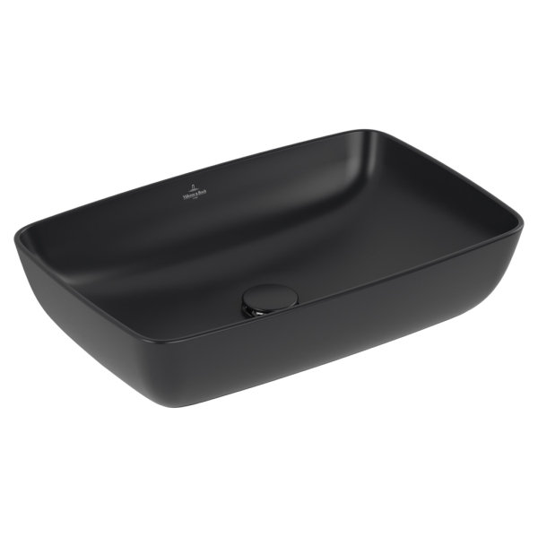 Lavoar baie, Villeroy & Boch Artis 417258R7, montaj pe blat, negru, dreptunghiular, 58 cm