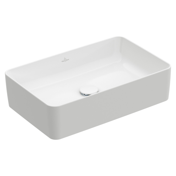 Lavoar baie, Villeroy & Boch Corallo 4A205601, montaj pe blat, alb, dreptunghiular, 56 cm