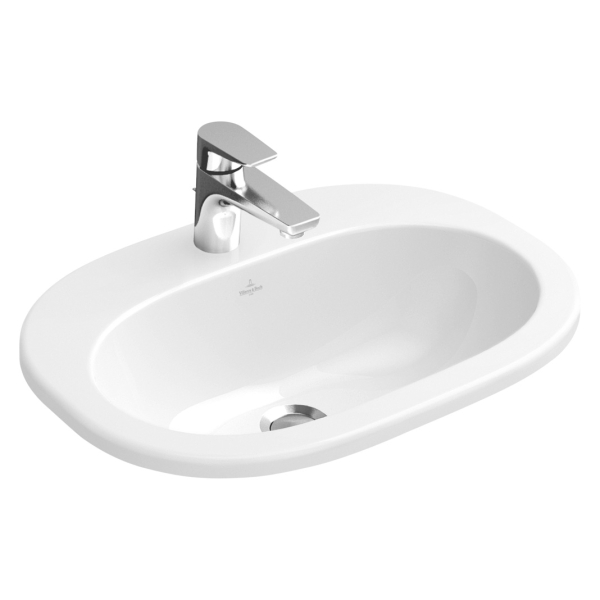 Lavoar incastrat baie, Villeroy & Boch O.novo 41615601, alb, oval, 56 cm