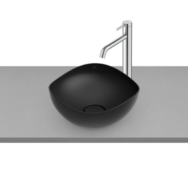 Lavoar baie, Roca Ohtake A327A15080, montaj pe blat, negru, rotund, 37.5 cm