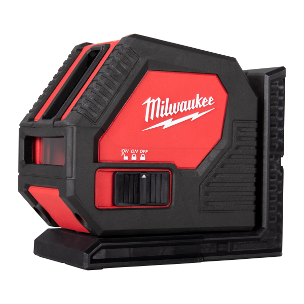 Nivela cu laser, cu linii in cruce, Milwaukee CLL-C 4933478753 cu autonivelare, lumina verde, cu suport, raza de lucru 30 m