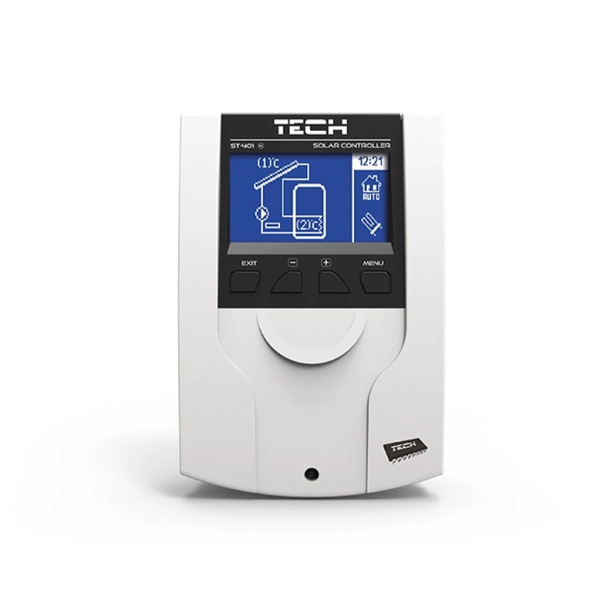 Panou comanda Tech EU-401N PWM, pentru sisteme solare, cu senzor temperatura, reglare automata a turatiei pompei