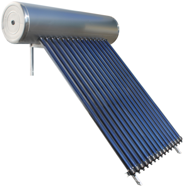 Panou solar presurizat Panosol Compact PS, 190 L, inox, 15 tuburi, cu boiler, montaj pe sarpanta, kit montaj inclus, apa calda, 4 persoane