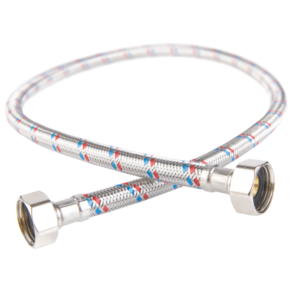 Racord flexibil apa Ferro PWS9, otel inoxidabil, EPDM, 1/2” - 1/2 ", L 1000 mm