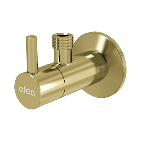 Robinet coltar Alca ARV001-G-B, cartus ceramic, alama, filet exterior, 1/2" x 3/8", auriu periat