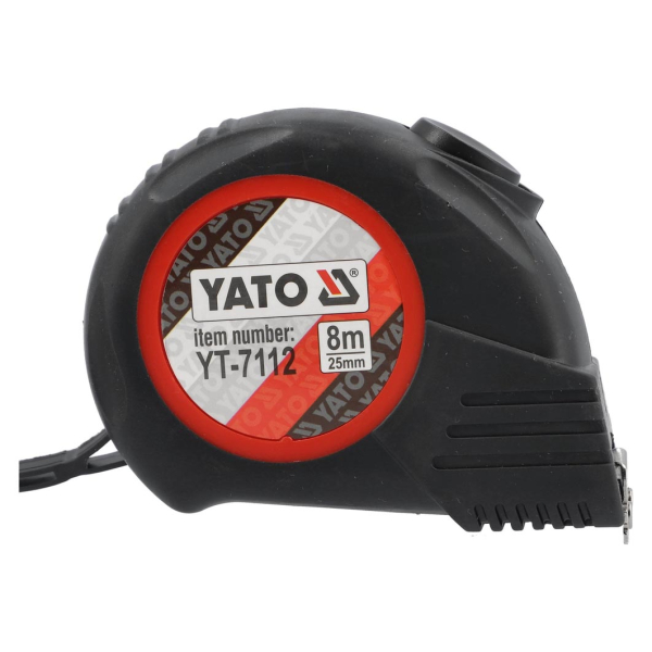 Ruleta cu banda metalica, cu magnet, cu blocare, Yato YT-7112, 8 m