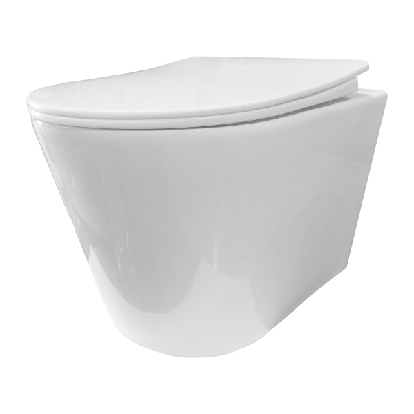 Set vas WC suspendat Pyramis Thira II Rimless, cu capac inchidere soft close, 023013501/023013601
