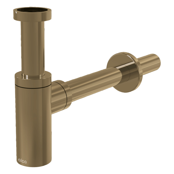 Sifon pentru lavoar, Alca A400-G-B, auriu periat, 1 1/4”