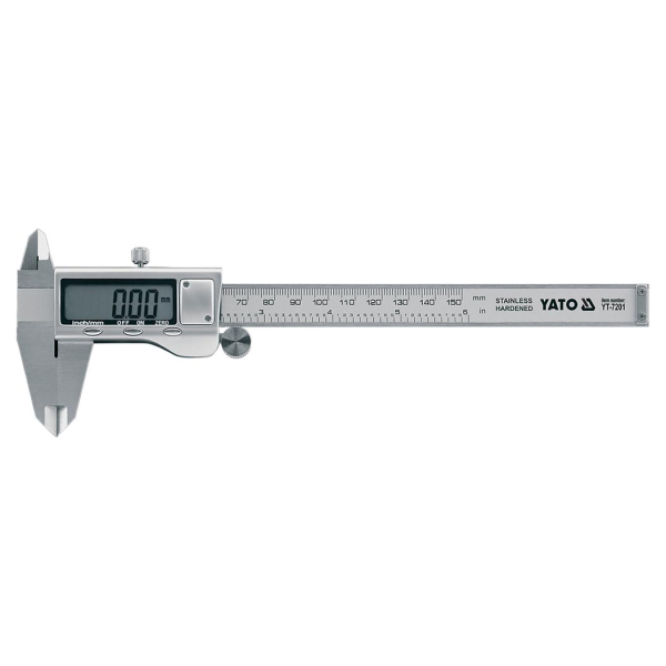 Subler digital, Yato YT-7201, inox, scala 0 - 150 mm, precizie 0.02 mm / m