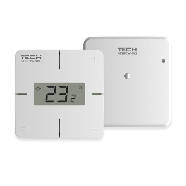 Termostat de ambient pentru centrala, wireless, Tech EU-T-2x, Wi-Fi, programabil, afisaj digital, IP20, alb