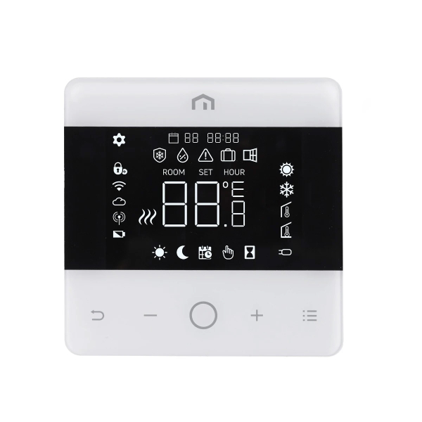 Termostat pentru incalzire in pardoseala, inteligent, Purmo Unisenza, Wi-Fi, afisaj digital, programabil, 230 V, alb