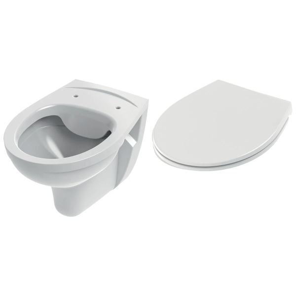 Vas WC suspendat TECE 9700018, alb, evacuare orizontala, 36 x 51.5 x 35 cm, capac WC inclus