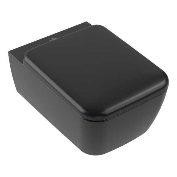 Vas WC suspendat Villeroy & Boch Skyla TwistFlush 4682CL01, alb, evacuare orizontala, capac WC inclus
