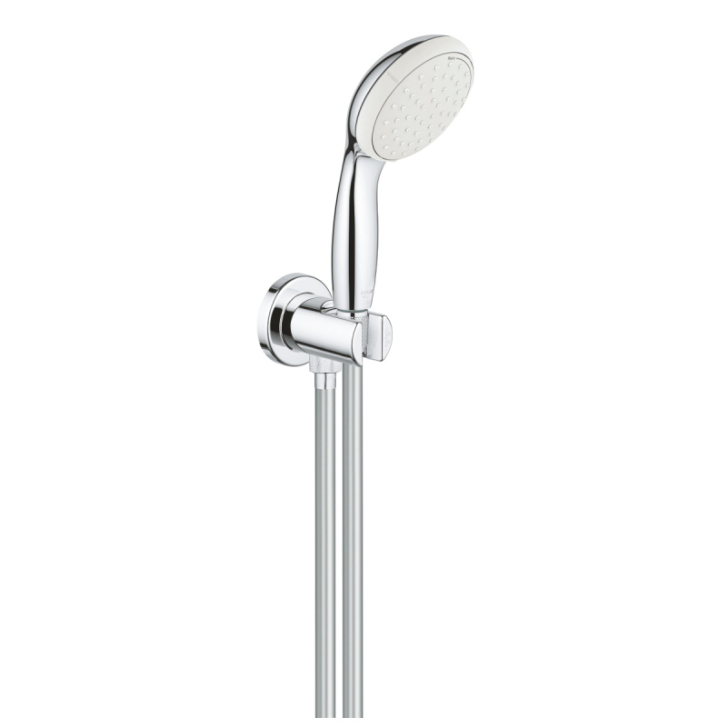 Set de dus Grohe Tempesta 100 II (para dus, furtun dus, cot racord cu suport) 26406001