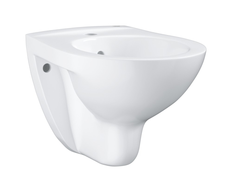 Bideu suspendat, Grohe Bau Ceramic 39433000, alb, evacuare orizontala, 33 x 37 x 52.6 cm