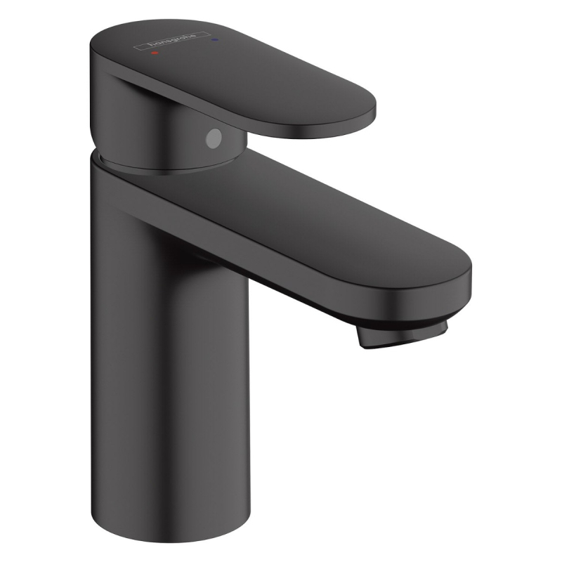 Baterie baie pentru lavoar, Hansgrohe Vernis Blend 71551670, montaj stativ, monocomanda, finisaj negru mat, ventil inclus