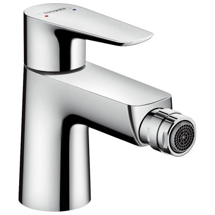 Baterie baie pentru bideu Hansgrohe Talis E 71720000, monocomanda, finisaj cromat, cu ventil pop-up