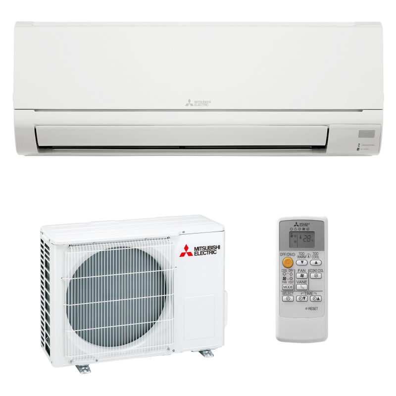 Aparat aer conditionat Mitsubishi Electric MSZ - DW25VF, 9000 BTU, A++/A+, inverter, R32, functie incalzire, filtru aer, mod Eco, mod Auto, timer, auto-restart, auto-diagnoza, alb