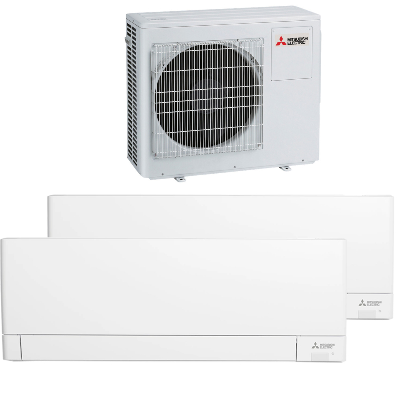 Aparat aer conditionat multisplit, Mitsubishi Electric AY, 1 x UE 23000 BTU, 1 x UI 12000 BTU, 1 x UI 9000 BTU, A++/A+, inverter, Wi-Fi, filtru aer, functie incalzire, dezumidificare, anti-mucegai, auto-curatare, I Save, mod auto-diagnosticare