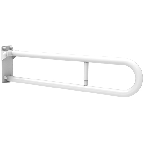 Bara sustinere, rabatabila, pentru WC, Goman ZB75/01, cu suport pentru hartie, alba, 75 cm