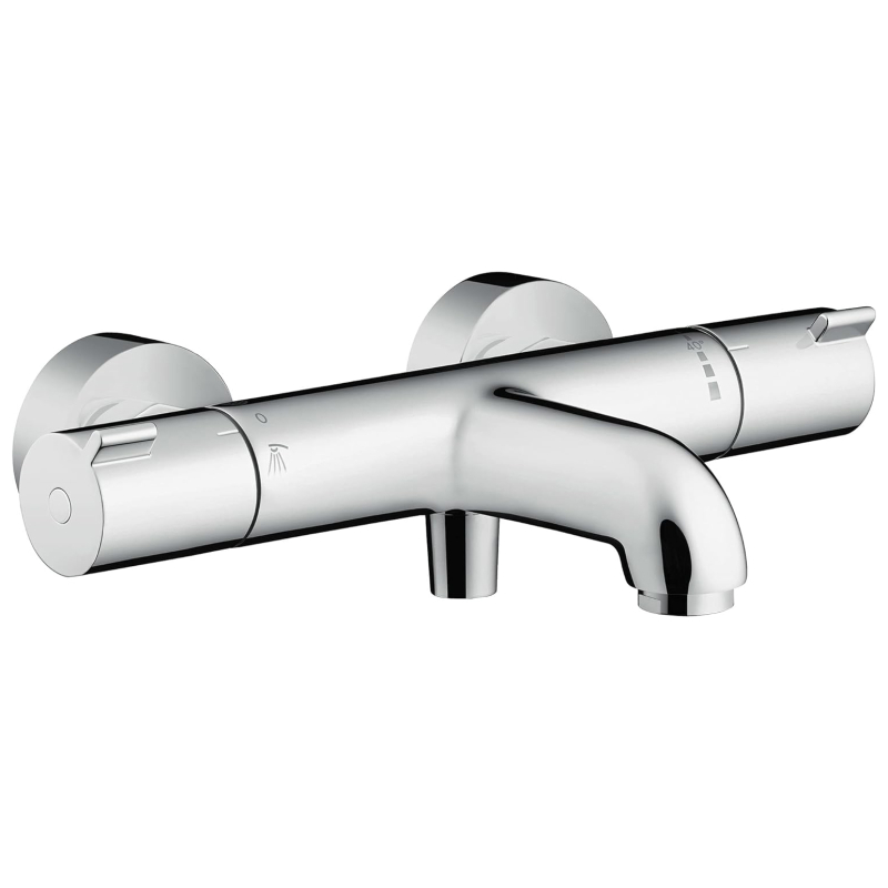 Baterie baie cu termostat pentru cada / dus, Hansgrohe Ecostat 1001CL 13201000, montaj aplicat, finisaj cromat