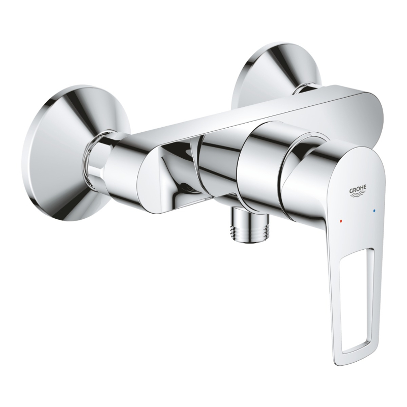 Baterie baie dus, Grohe Bauloop New, monocomanda, montaj aplicat, finisaj cromat