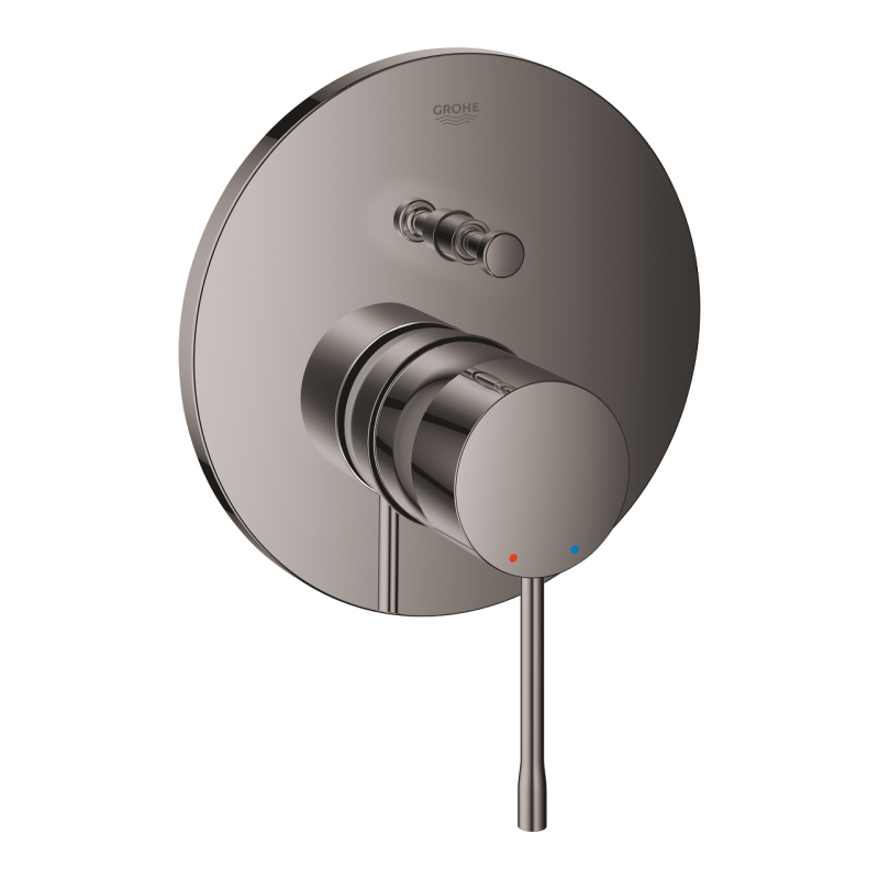 Baterie baie incastrata pentru cada / dus, Grohe Essence 24058A01, montaj incastrat, monocomanda, finisaj grafit lucios