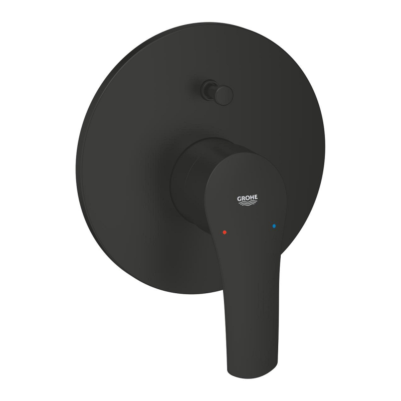 Baterie baie incastrata pentru cada / dus, Grohe Eurosmart 194502433, montaj incastrat, monocomanda, finisaj negru mat