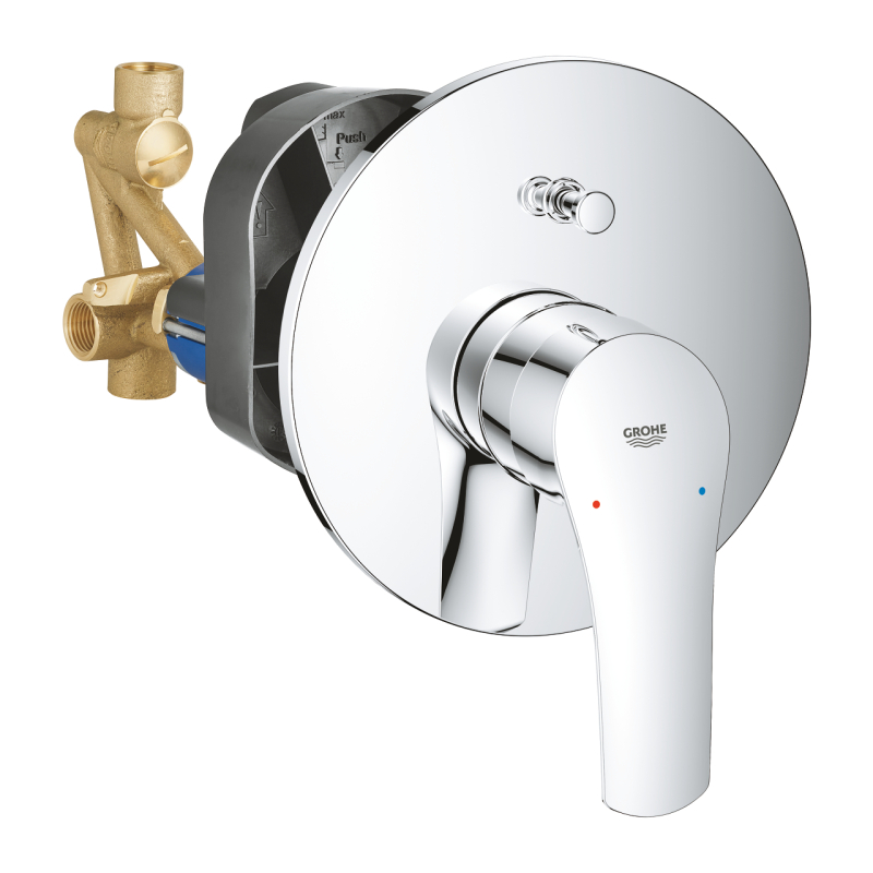 Baterie baie incastrata pentru cada / dus, Grohe Eurosmart 33305003, montaj incastrat, monocomanda, finisaj cromat