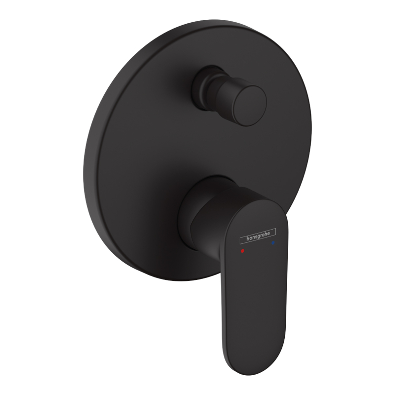 Baterie baie incastrata, pentru cada/dus, Hansgrohe Vernis Blend 71466670, monocomanda, finisaj negru mat