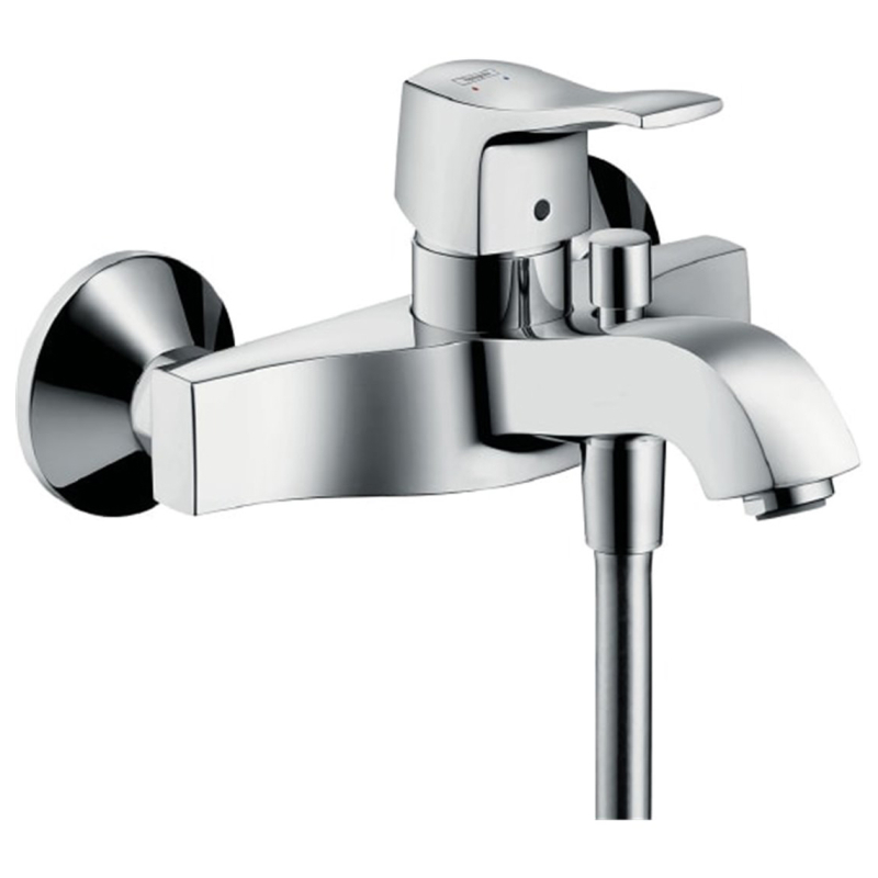 Baterie baie pentru cada / dus, Hansgrohe Metris Classic 31478000, montaj aplicat, monocomanda, finisaj cromat